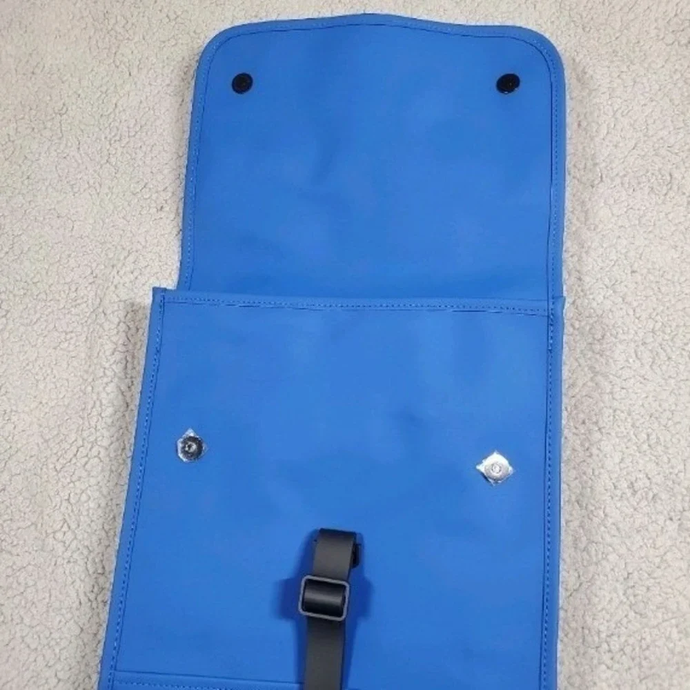 RAINS Backpack‎ W3 Full Size Blue Waves Waterproof Laptop School Commuter Work